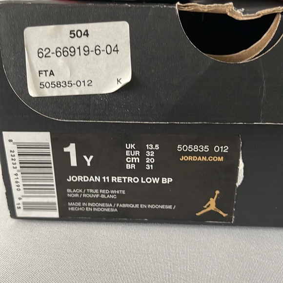 Boys 11 Retro Low BP size 1Y - Picture 11 of 11